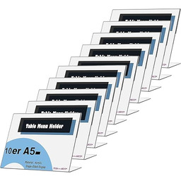 TUKA-i-AKUT 10 x akrylowy stojak ekspozycyjny A5 uchwyt