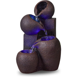 Fontanna wewnętrzna wodospad 4 poziomy słoik efekt kamienia