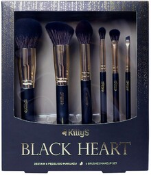Black Heart zestaw pędzli do makijażu 6szt.