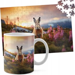 ZESTAW KUBEK + PUZZLE 110EL - ZWIERZĘTA KRÓLIK