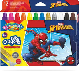 Kredki żelowe wykręcane Spiderman Colorino Kids 12 kolorów
