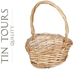 OWALNY NATURALNY KOSZYK WIKLINOWY 24x18x8/11/26 cm