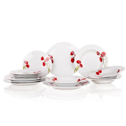 Serwis Obiadowy Zestaw Banquet Poppy 18 Talerzy komplet