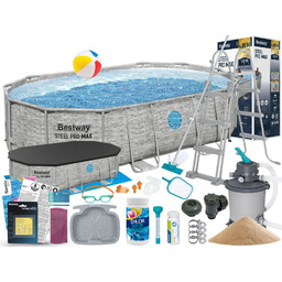 Basen Bestway 488x305x107 Ogrodowy Stelażowy 56946 19w1