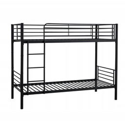 Łóżko piętrowe Bunky 90×200 czarne metal rozkładane 2