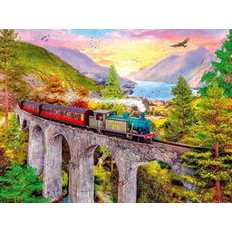 Erwachsenenpuzzle 1500 Teile - Zugfahrt im Herbst
