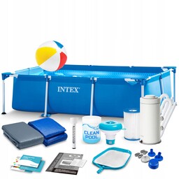 Basen ogrodowy stelażowy Intex 260x160 Intex 16w1 pompa