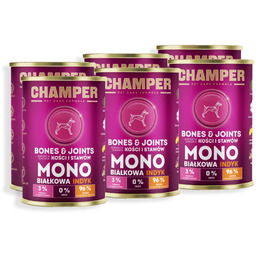CHAMPER Bones&Joints Monobiałkowa Indyk 6x400g karma mokra