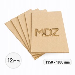 Płyta Mdf Surowa 12mm Formatka 1350 x 1000