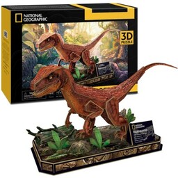 CUBIC FUN Puzzle 3D National Geographic Velociraptor 306-DS1053H
