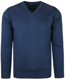 Elegancki Męski Sweter Polskiej Marki Rigon V-neck (serek)