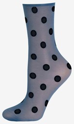 Rajstopowe cienkie skarpetki w grochy Forte Big Dots