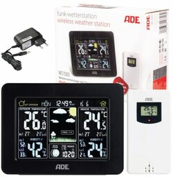 ADE WS1503 Wielofunkcyjna, cyfrowa stacja pogody z czujnikiem
