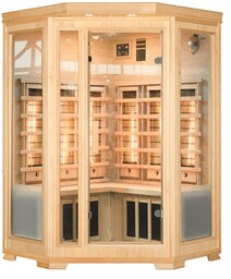 Sauna na podczerwień 3-osobowa 120x120 cm grzejniki kwarcowe