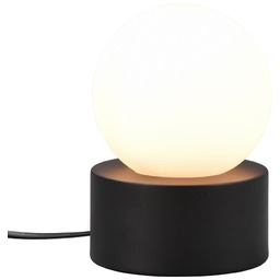 Lampa stołowa minimalistyczna czarna podstawa + biała kula