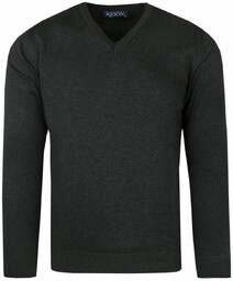 Elegancki Męski Sweter Polskiej Marki Rigon V-neck (serek)