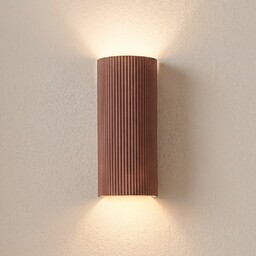 Lampa Ścienna Lindby, Colja, ściemnialny, brąz rdzawy, salon,