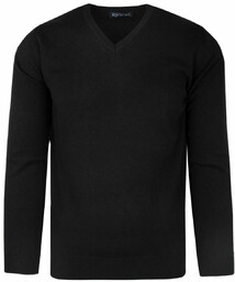Elegancki Męski Sweter Polskiej Marki Rigon V-neck (serek)