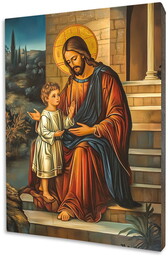 Ikona Jezus z Chłopcem- Doskonały Prezent dla Dziecka