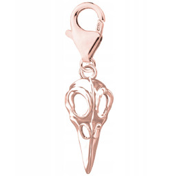 Zawieszka Pozłacana z Czaszką Szkielet Skull Głowa Ptak