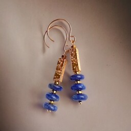 Pakamera EFEKTOWNE kolczyki : lapis lazuli, lawa :