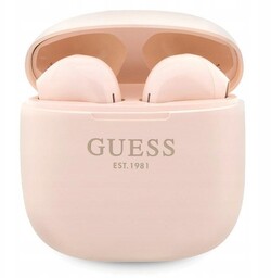Słuchawki Bluetooth Guess Tws z stacją dokującą Różowe