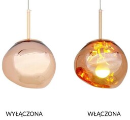 MOOSEE lampa wisząca FUSION 20 miedziana - akryl