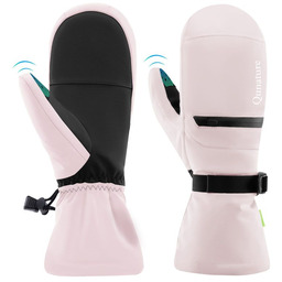 QUNATURE Rękawice narciarskie S345, jednopalczaste, bardzo ciepłe, wiatroodporne,