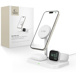 TECH-PROTECT Ładowarka indukcyjna A22 3w1 15W Biały MagSafe