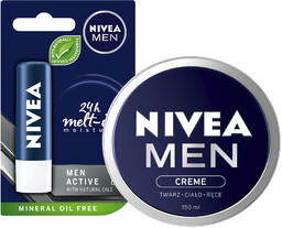 NIVEA MEN Zestaw zimowy Pomadka + Krem uniwersalny