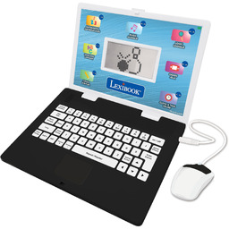 Lexibook, dwujęzyczny laptop edukacyjny, 124 zajęcia językowe, pisanie,