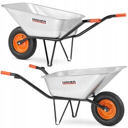 Taczka ogrodowa budowlana ocynkowana stalowa Higher 130L mocna