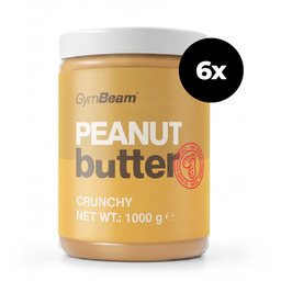 GymBeam Masło orzechowe 6 x 1000 g chrupiące