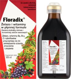 Floradix Żelazo i Witaminy, 500 ml