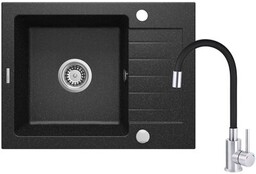DEANTE ZQZC211A Set: zlew granitowy zqz_211a grafit +