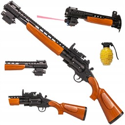 Rewolwer Na Kulki Plastikowe Pistolet Karabin Z Laserem