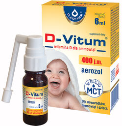 D-Vitum 400 j.m., witamina D dla niemowląt, aerozol,