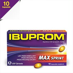 Ibuprom MAX SPRINT 400mg - 10 kapsułek