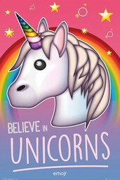 empireposter 757418, Emoji Believe in Unicorns Plakat
