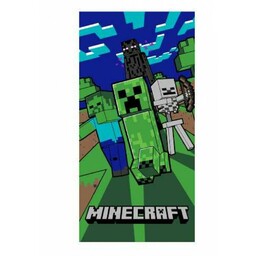 Setino Ręcznik plażowy 70x140 Minecraft zielony bawełniany 320g/m2