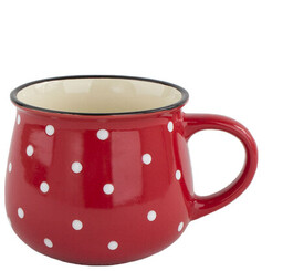 Kubek ceramiczny Dots 770 ml, czerwony, czerwony, 770