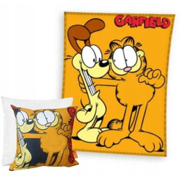Koc pluszowy Poduszka 40x40 Garfield Cat Kot Ciepły