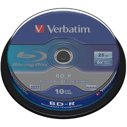 Verbatim BD-R Pojedyncza Warstwa, Płyta Blu-ray 25 GB,