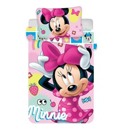 Jerry Fabrics Pościel bawełniana 100x135 Myszka Mini Minnie