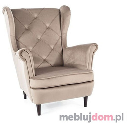 Fotel LADY VELVET Signal Ciemny beż