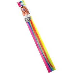 amscan 395179 Przedłużenie włosów, kolor tęczy, 38 cm,