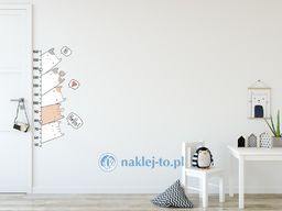 naklejka miarka dla dziecka z kotami 2 miarka