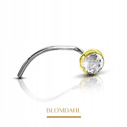 BLOMDAHL KOLCZYK DO NOSA HIPOALERGICZNY BEZEL CRYSTAL 3