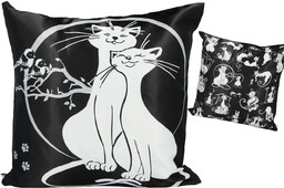 PODUSZKA DEKORACYJNA CARMANI Crazy Cats ZAKOCHANE KOTY -