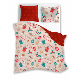 Faro Pościel świąteczna bawełniana 160x200 wzór 082 dwustronna